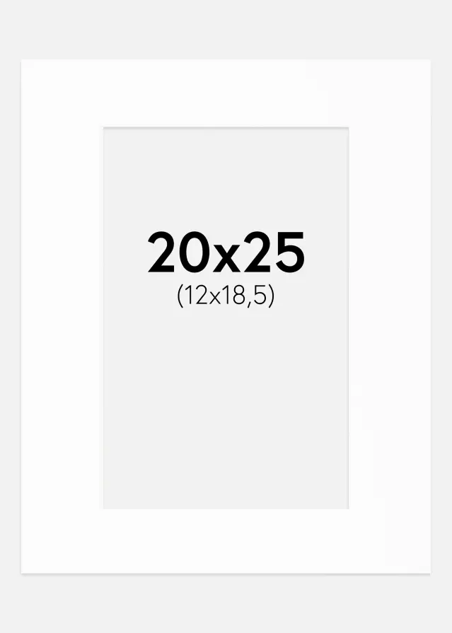 Paspartu Canson Alb Margine albă 20x25 cm (12x18,5)