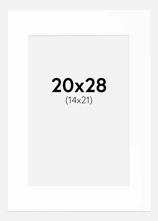 Paspartu Canson Alb Margine albă 20x28 cm (14x21)