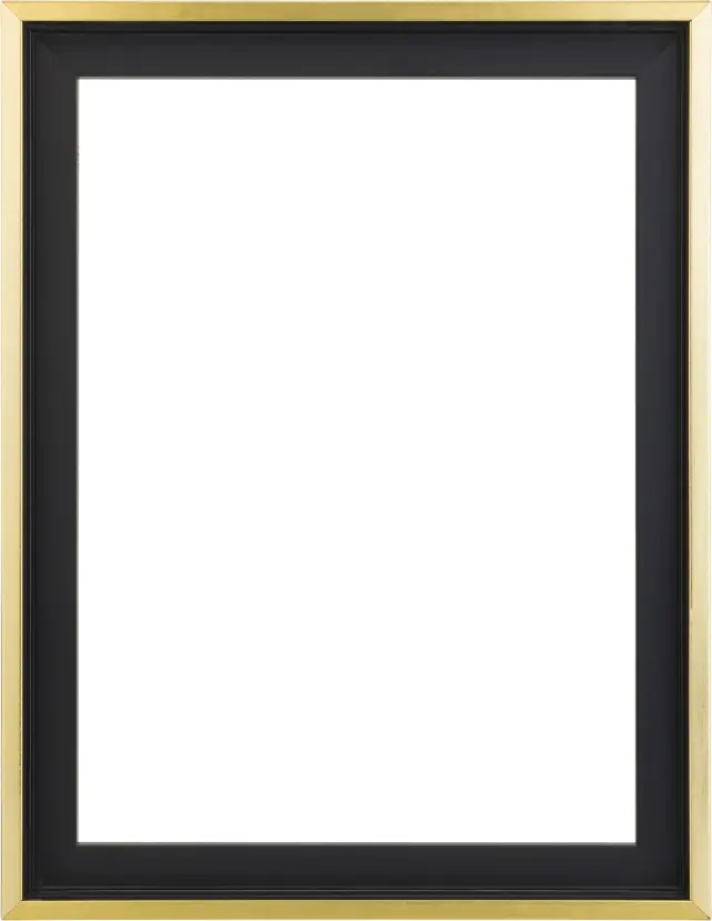 Ramă pentru tablou tip canvas Tacoma Negru / Auriu 60x90 cm
