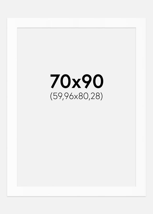 Paspartu Alb Standard (Miez Alb) 70x90 cm (59,96x80,28)