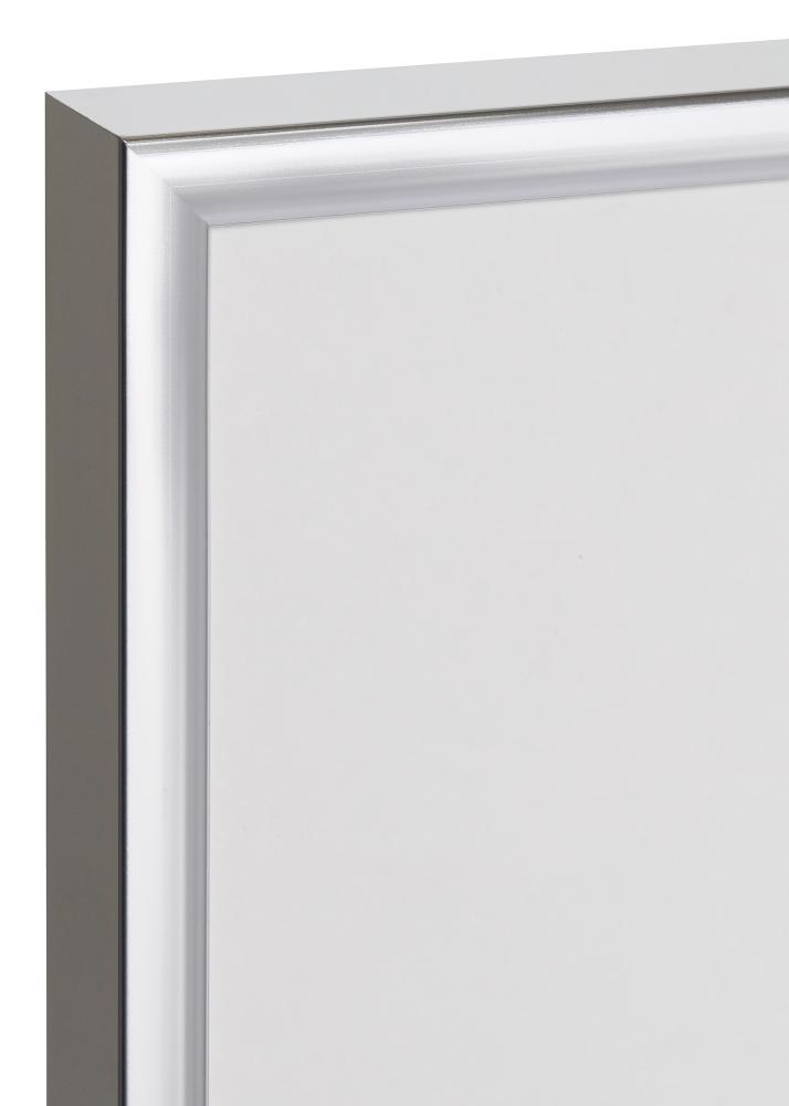 Ramă Poster Frame Aluminum Argintiu 70x100 cm - Paspartu Negru 59,4x84 cm (A1)