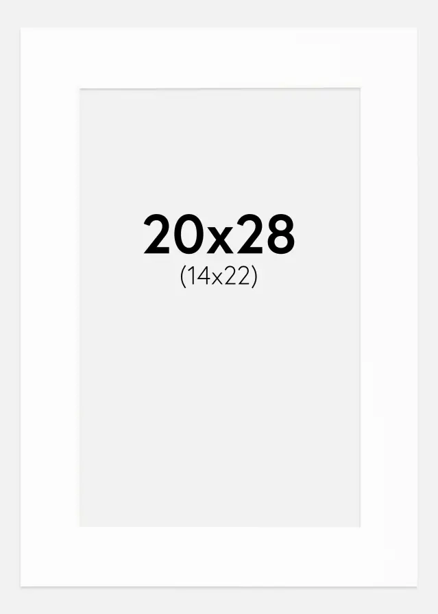 Paspartu Canson Alb Margine albă 20x28 cm (14x22)