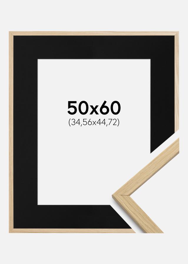 Ramă Edsbyn Stejar 50x60 cm - Paspartu Negru 14x18 inches