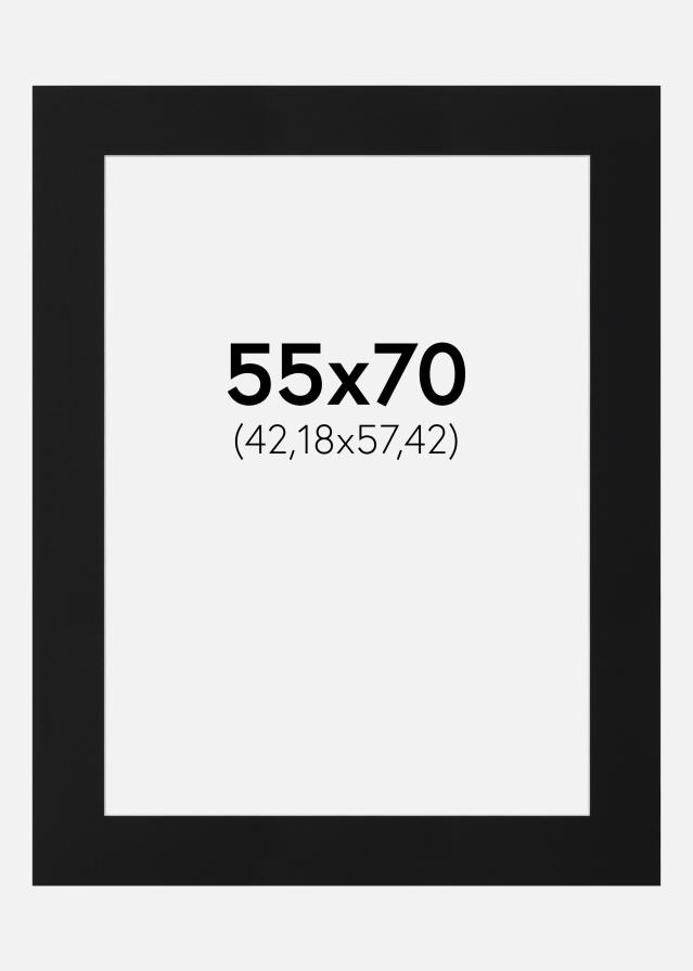 Paspartu Negru Standard (Miez Alb) 55x70 cm (42,18x57,42)