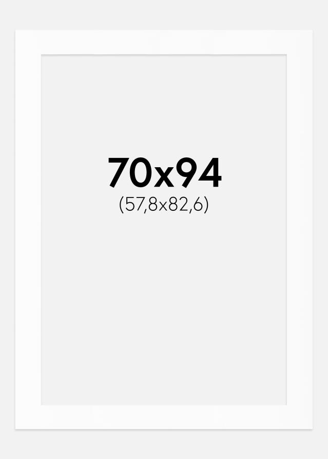 Paspartu Alb Standard (Miez Alb) 70x94 cm (57,8x82,6)