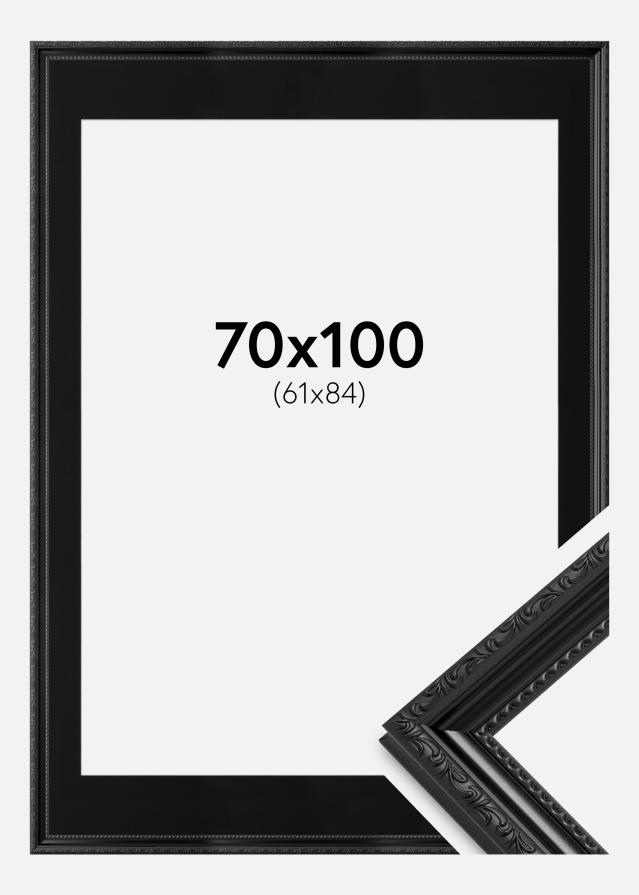 Ramă Abisko Negru 70x100 cm - Paspartu Negru 62x85 cm