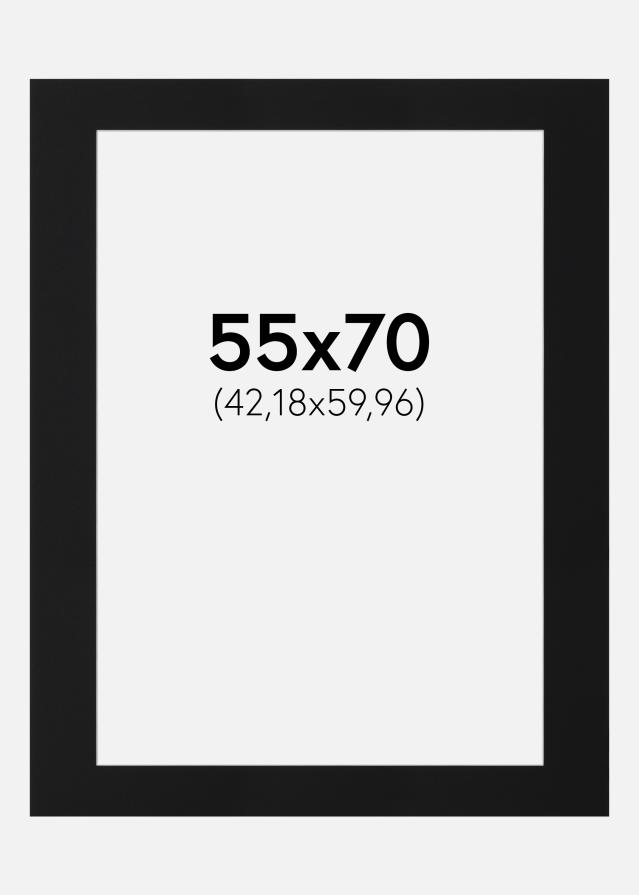 Paspartu Negru Standard (Miez Alb) 55x70 cm (42,18x59,96)