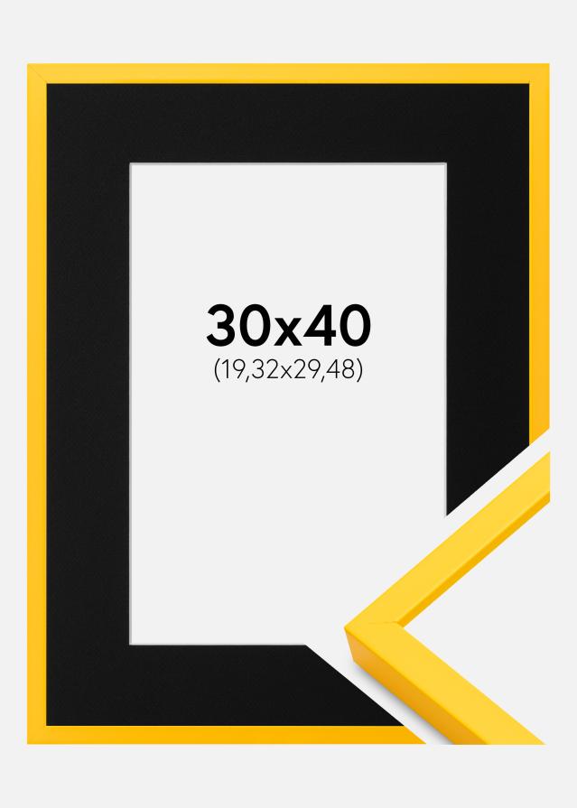 Ramă E-Line Gaben 30x40 cm - Paspartu Negru 8x12 inches
