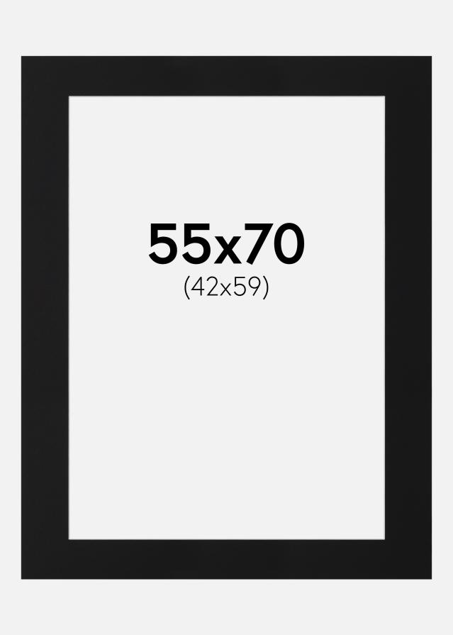 Paspartu Negru Standard (Miez Alb) 55x70 cm (42x59)