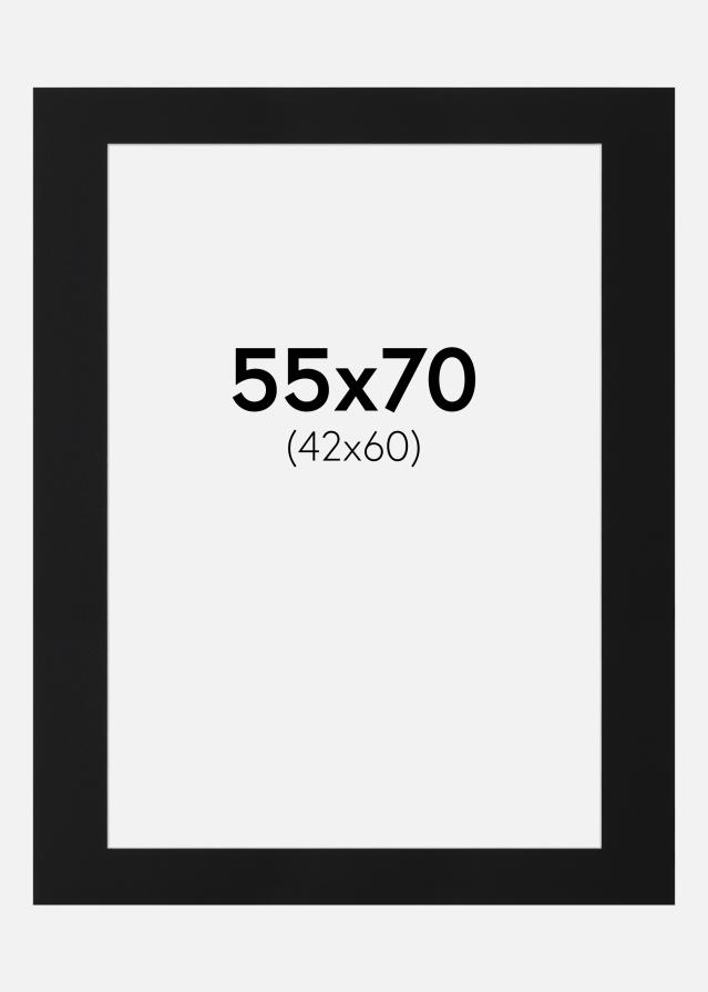 Paspartu Negru Standard (Miez Alb) 55x70 cm (42x60)