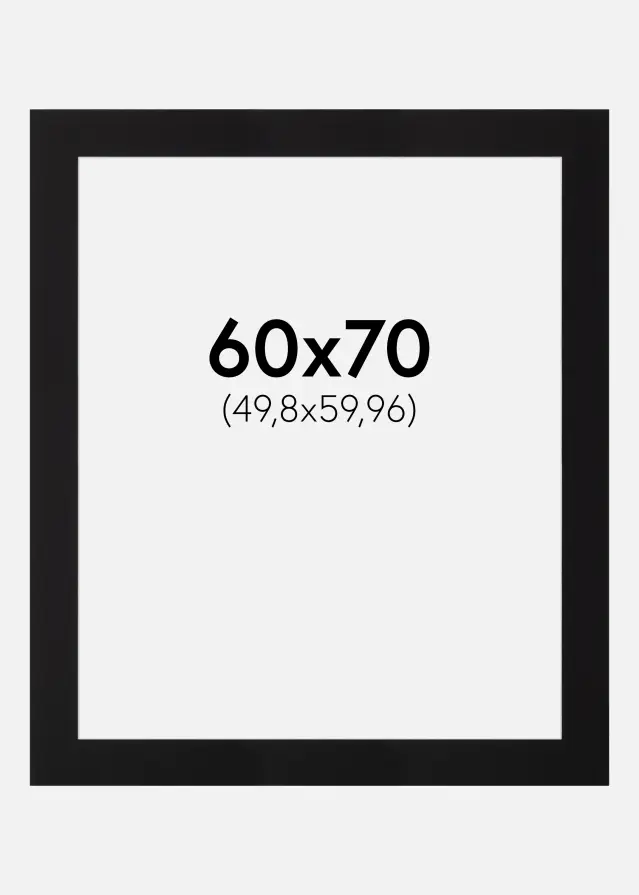 Paspartu Negru Standard Margine albă 60x70 cm (49,8x59,9)