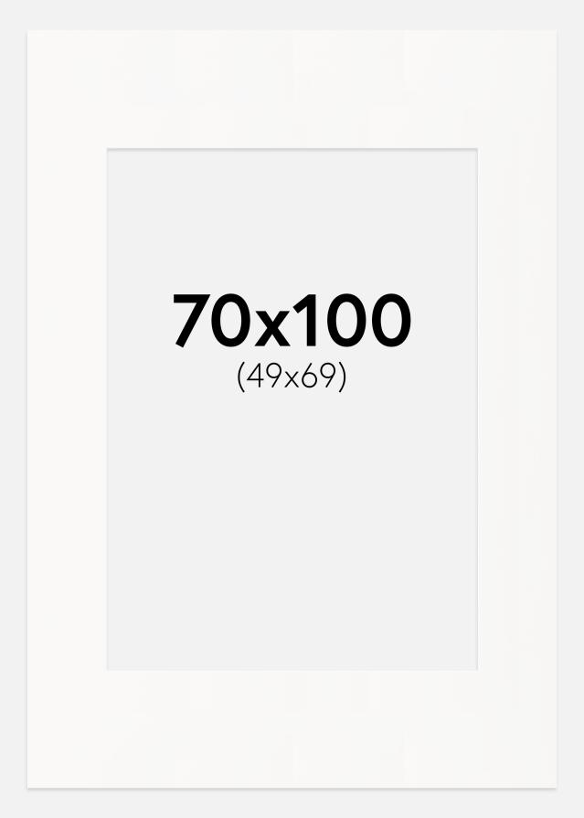 Paspartu Off-white Margine albă 70x100 cm (49x69)