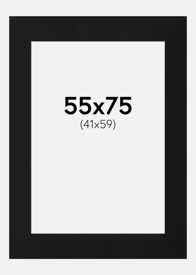 Paspartu Negru Standard (Miez Alb) 55x75 cm (41x59)