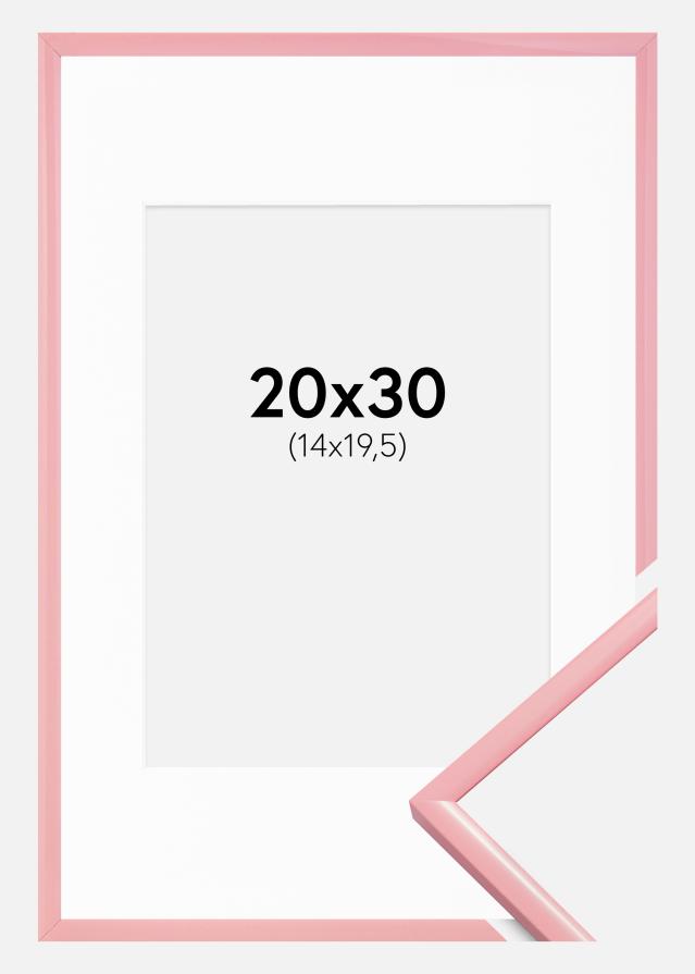 Ramă New Lifestyle Roz 20x30 cm - Paspartu Alb 15x21 cm (A5)