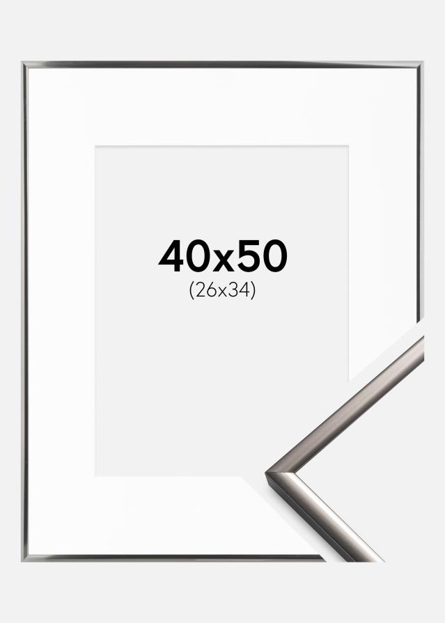 Ramă New Lifestyle Oțel 40x50 cm - Paspartu Alb 27x35 cm