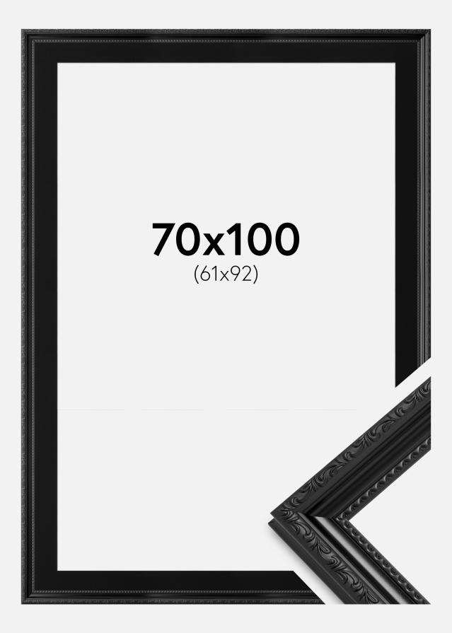 Ramă Abisko Negru 70x100 cm - Paspartu Negru 62x93 cm