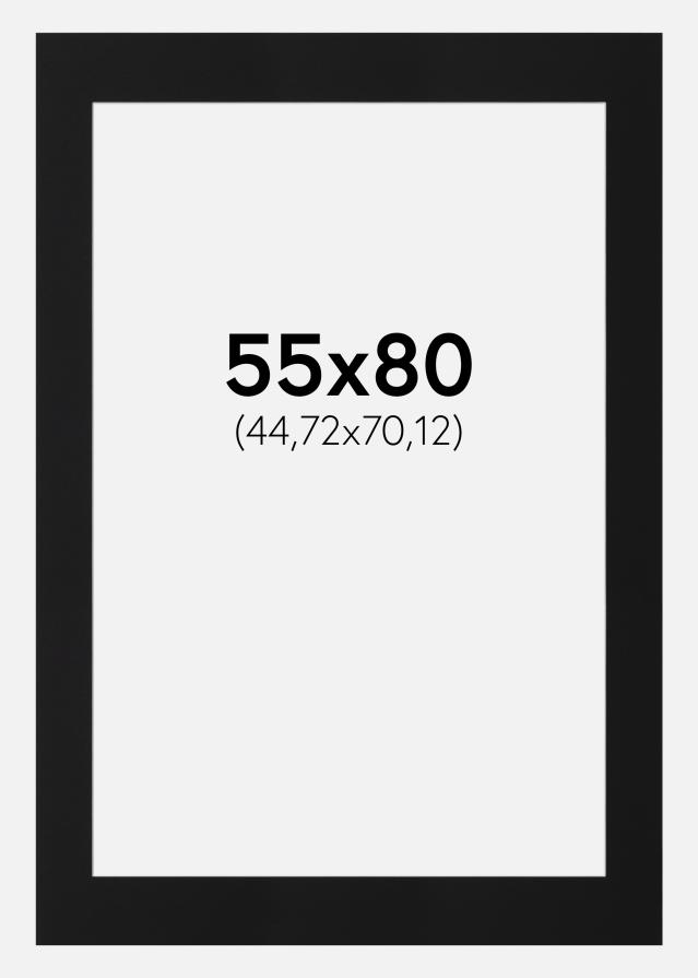 Paspartu Negru Standard (Miez Alb) 55x80 cm (44,72x70,12)