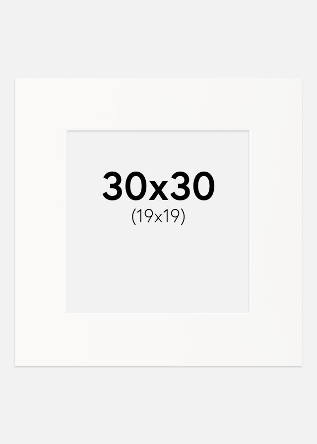 Paspartu Off-white Margine albă 30x30 cm (19x19)