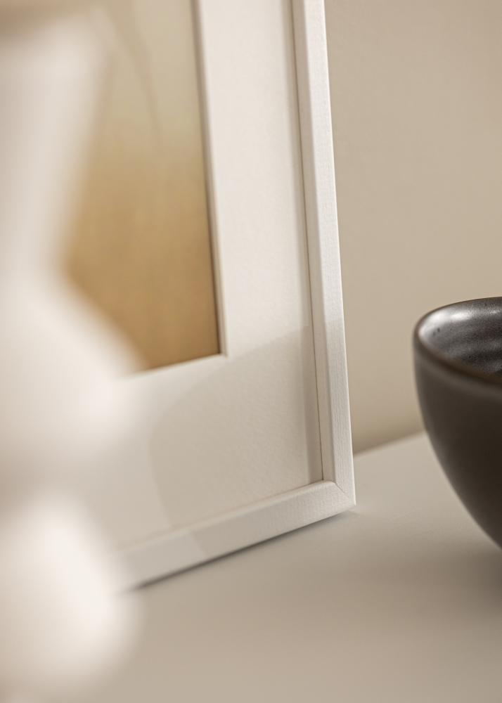 Ramă Kaspar Alb 50x70 cm - Paspartu Alb 16x24 inches