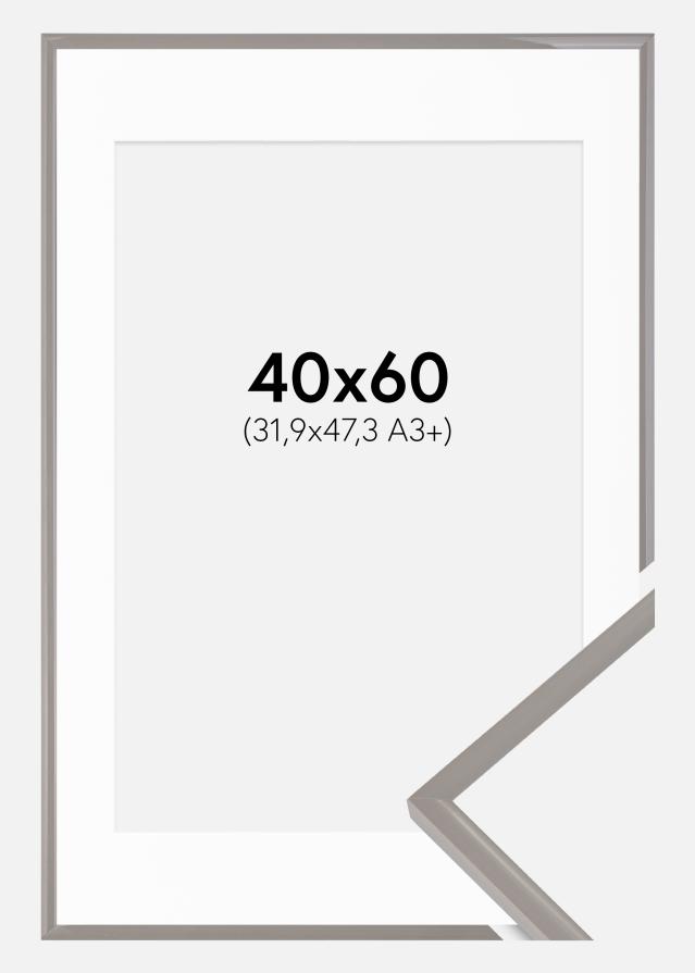 Ramă New Lifestyle Earth Grey 40x60 cm - Paspartu Alb 32,9x48,3 cm (A3+)