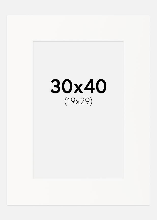 Paspartu Off-white Margine albă 30x40 cm (19x29)