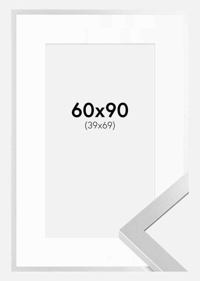 Ramă Selection Argintiu 60x90 cm - Paspartu Alb 40x70 cm
