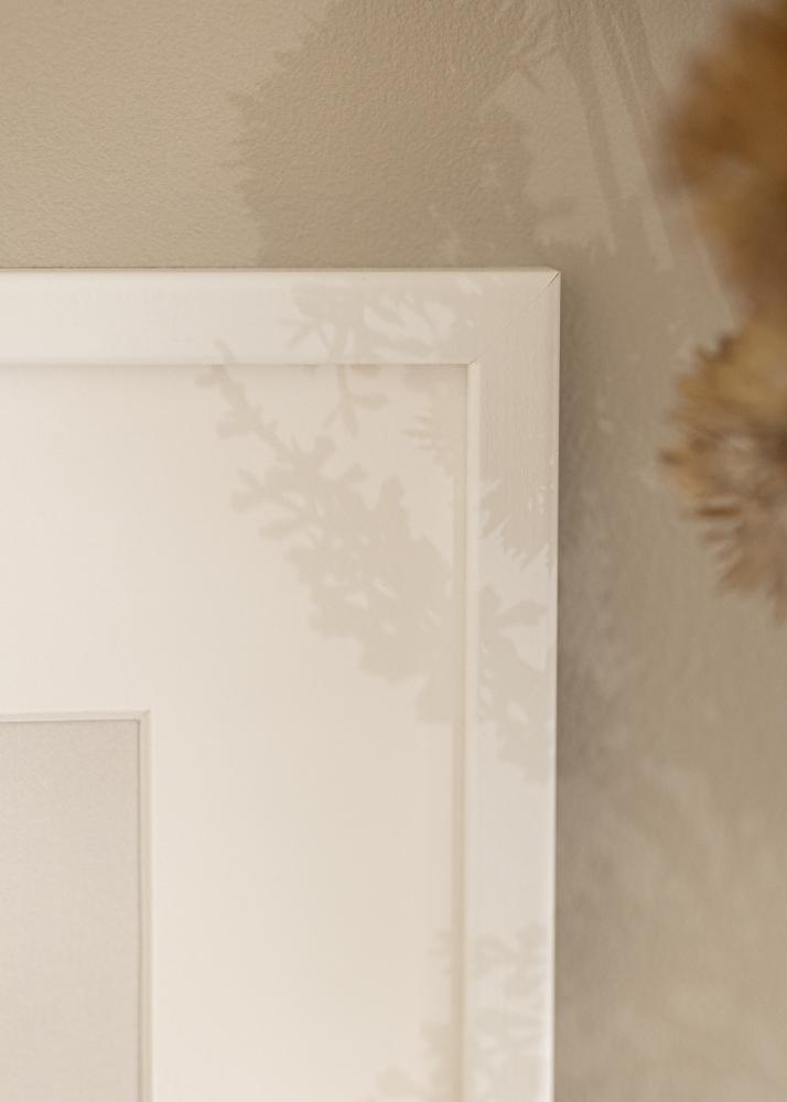 Ramă Kaspar Alb 50x70 cm - Paspartu Alb 16x24 inches