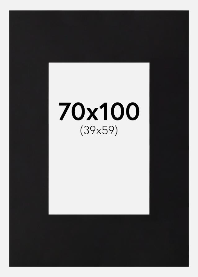 Paspartu XXL Negru Margine albă 70x100 cm (39x59)