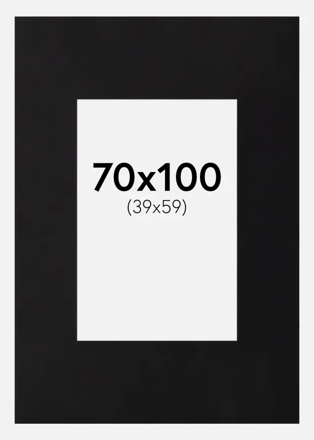 Paspartu XXL Negru Margine albă 70x100 cm (39x59)