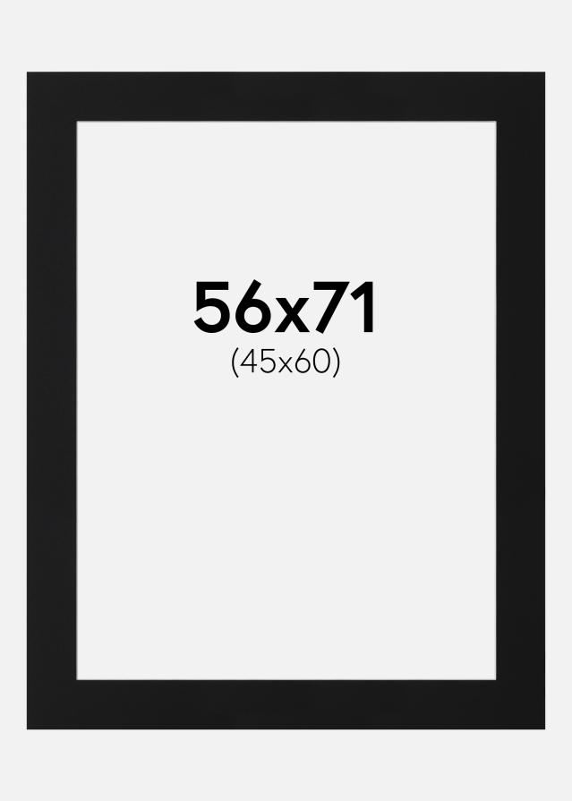 Paspartu Negru Standard (Miez Alb) 56x71 cm (45x60)