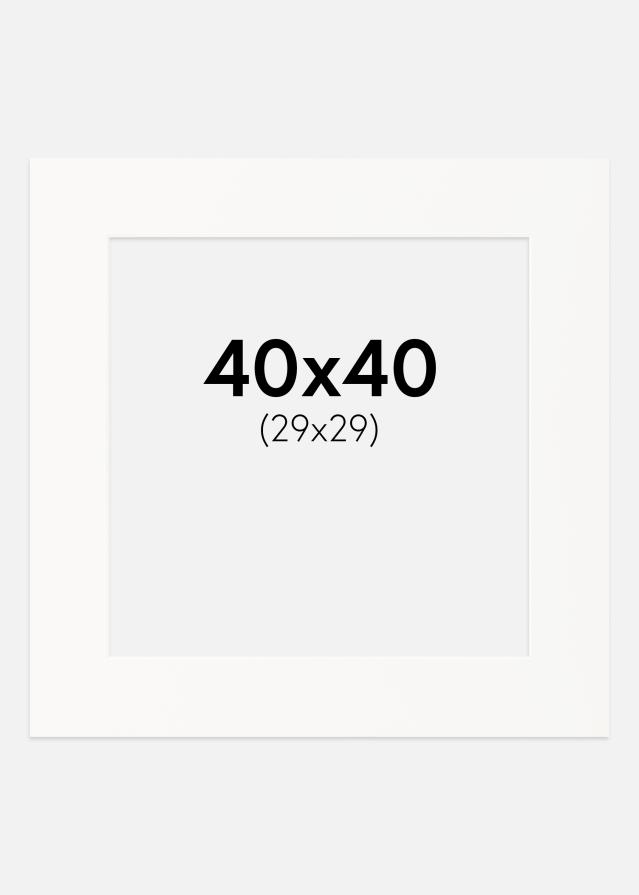 Paspartu Off-white Margine albă 40x40 cm (29x29)