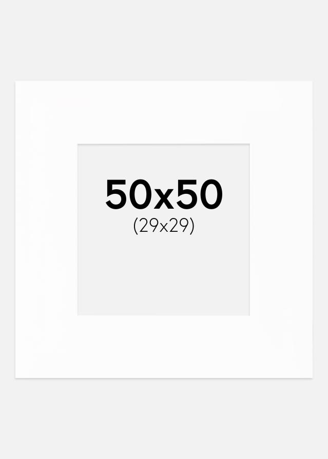 Paspartu XL Alb Margine albă 50x50 cm (29x29)