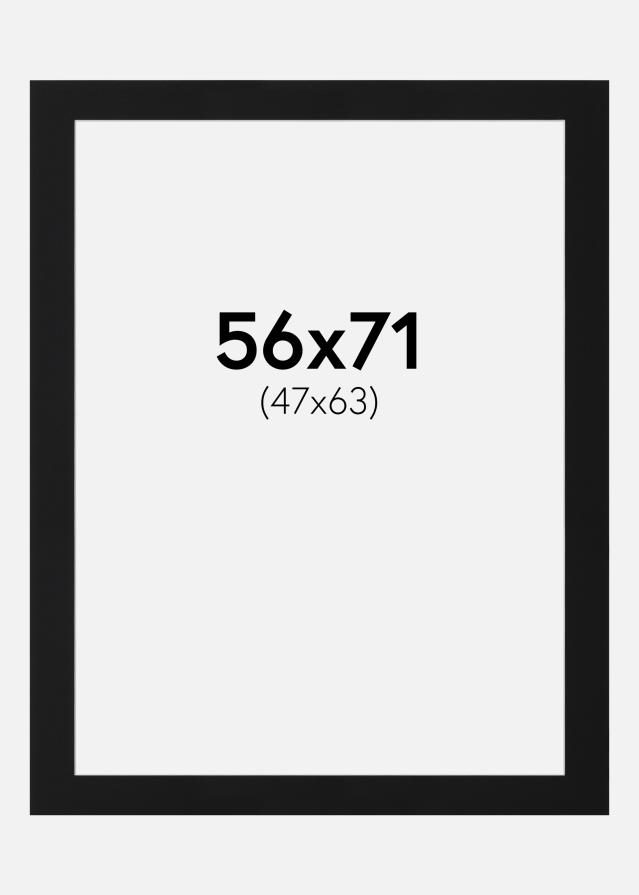 Paspartu Negru Standard (Miez Alb) 56x71 cm (47x63)