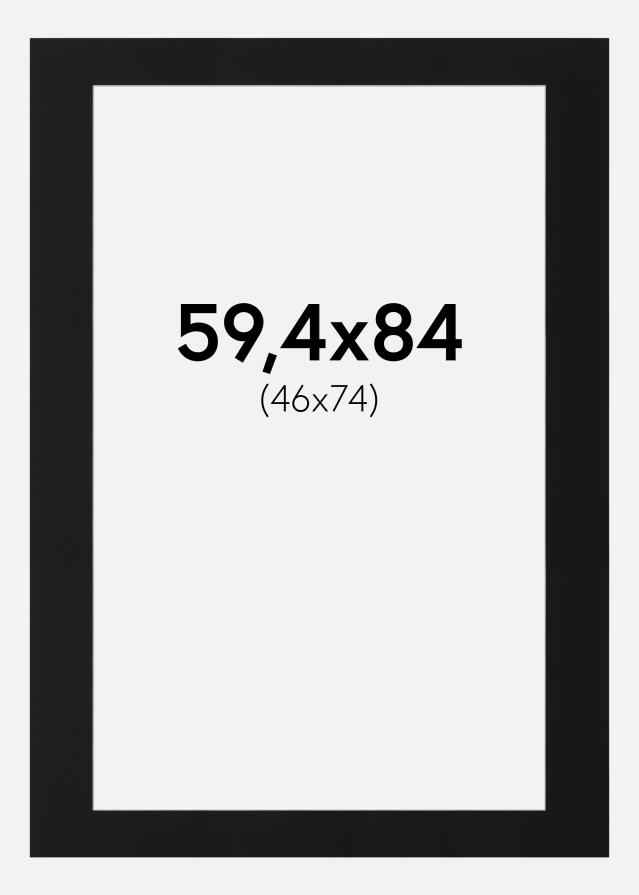 Paspartu Negru Standard (Miez Alb) 59,4x84 cm (46x74)