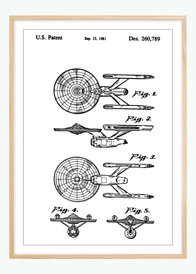 Schiță - Star Trek - USS Enterprise Poster