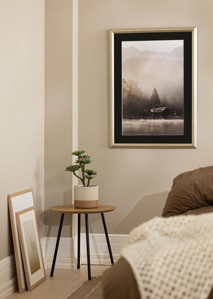 Ramă Västkusten Argintiu 70x100 cm - Paspartu Negru 62x93 cm