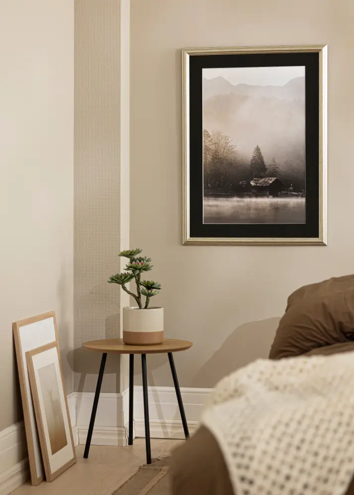 Ramă Västkusten Argintiu 70x100 cm - Paspartu Negru 60x90 cm