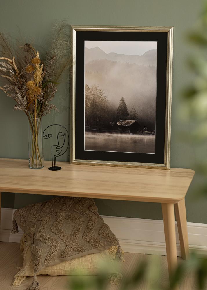 Ramă Västkusten Argintiu 70x100 cm - Paspartu Negru 62x93 cm