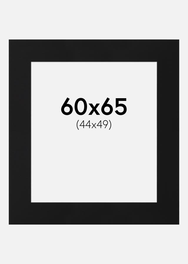 Paspartu Negru Standard (Miez Alb) 60x65 cm (44x49)