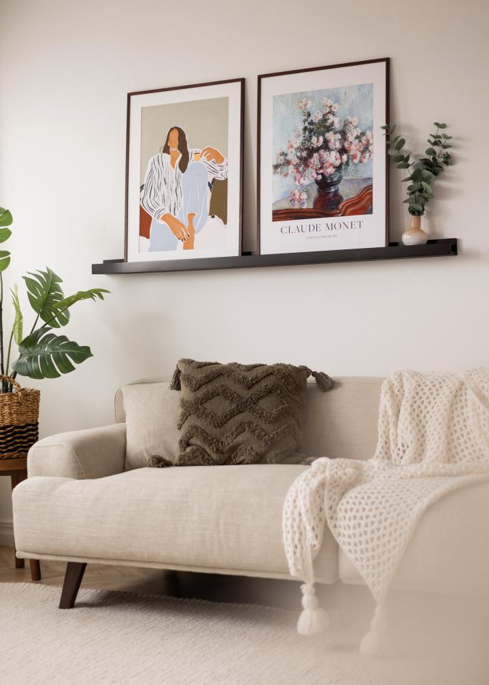 KAILA Poliță pentru rame Negru 140 cm