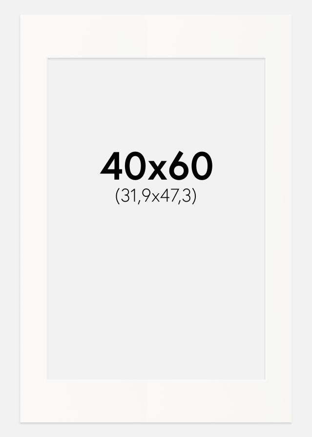 Paspartu Off-white Margine albă 40x60 cm (31,9x47,3 - A3+)