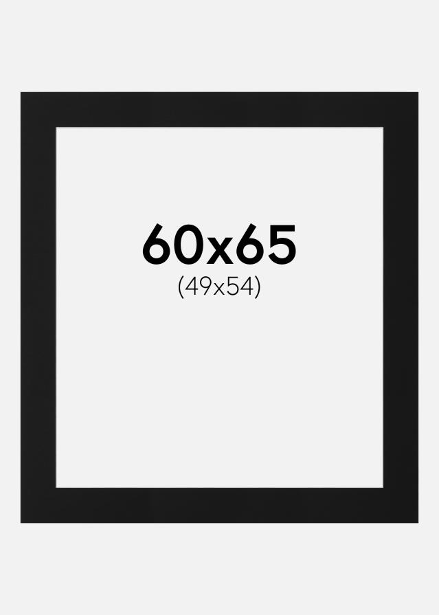 Paspartu Negru Standard (Miez Alb) 60x65 cm (49x54)