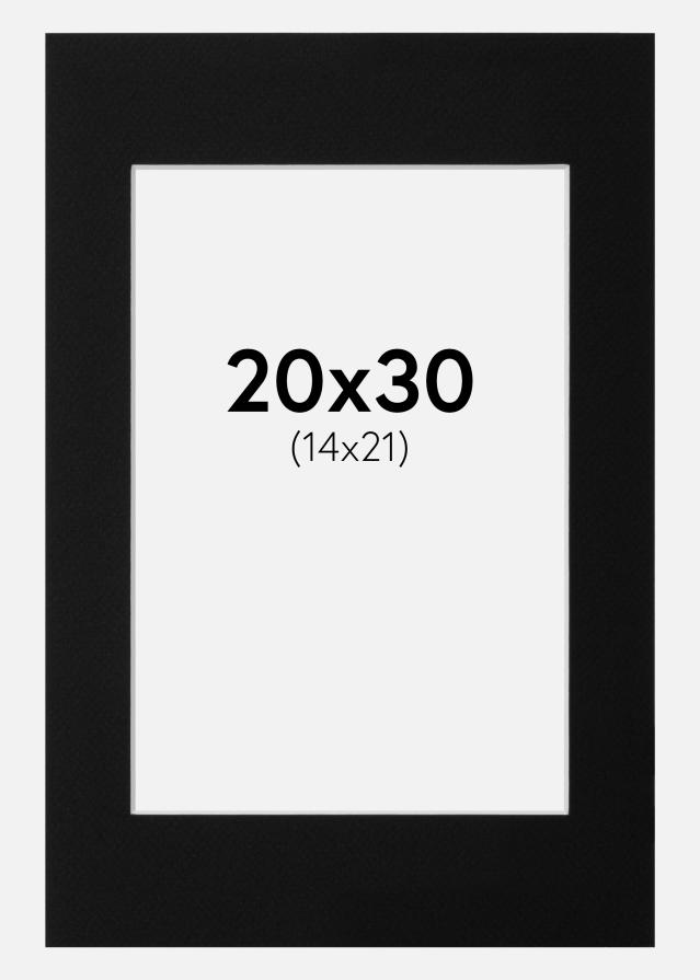 Paspartu Negru Standard Margine albă 20x30 (14x21)