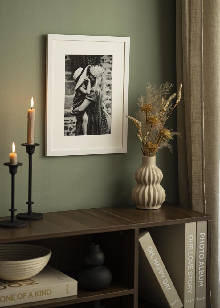 Paspartu Alb-cretă 13x18 cm (8x11,5 cm)