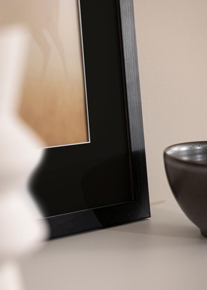 Ramă Stilată Negru 18x24 cm - Paspartu Negru 13x18 cm