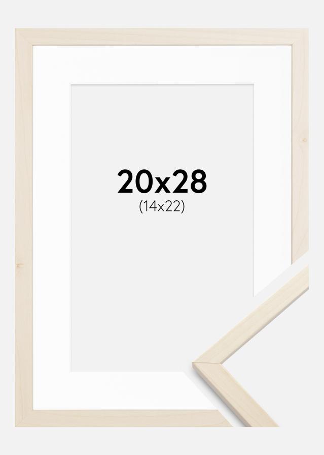 Ramă Edsbyn Arțar 20x28 cm - Paspartu Alb 15x23 cm