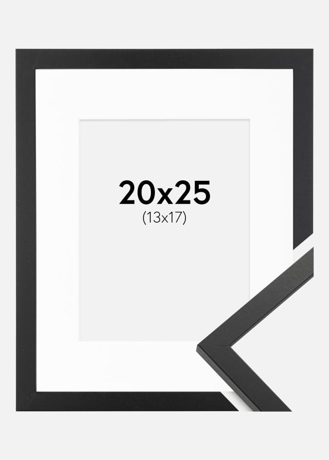 Ramă Trendy Negru 20x25 cm - Paspartu Alb 14x18 cm