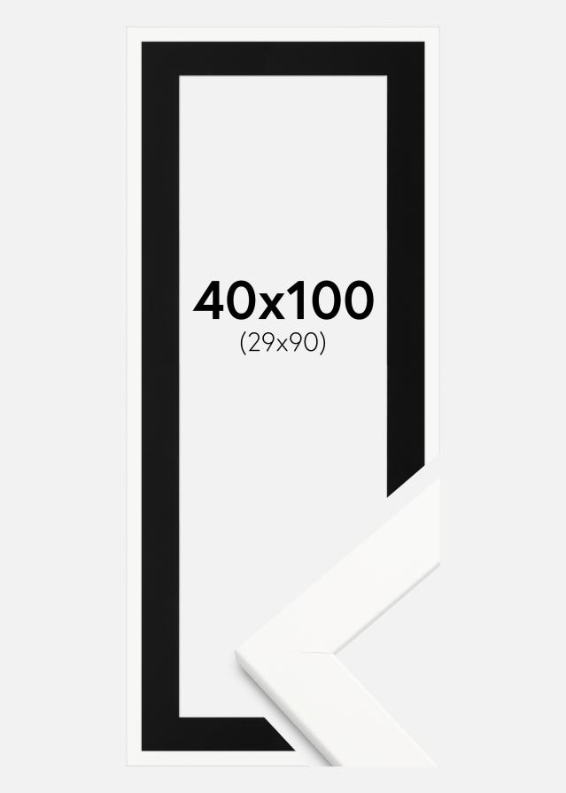 Ramă Trendline Alb 40x100 cm - Paspartu Negru 30x91 cm