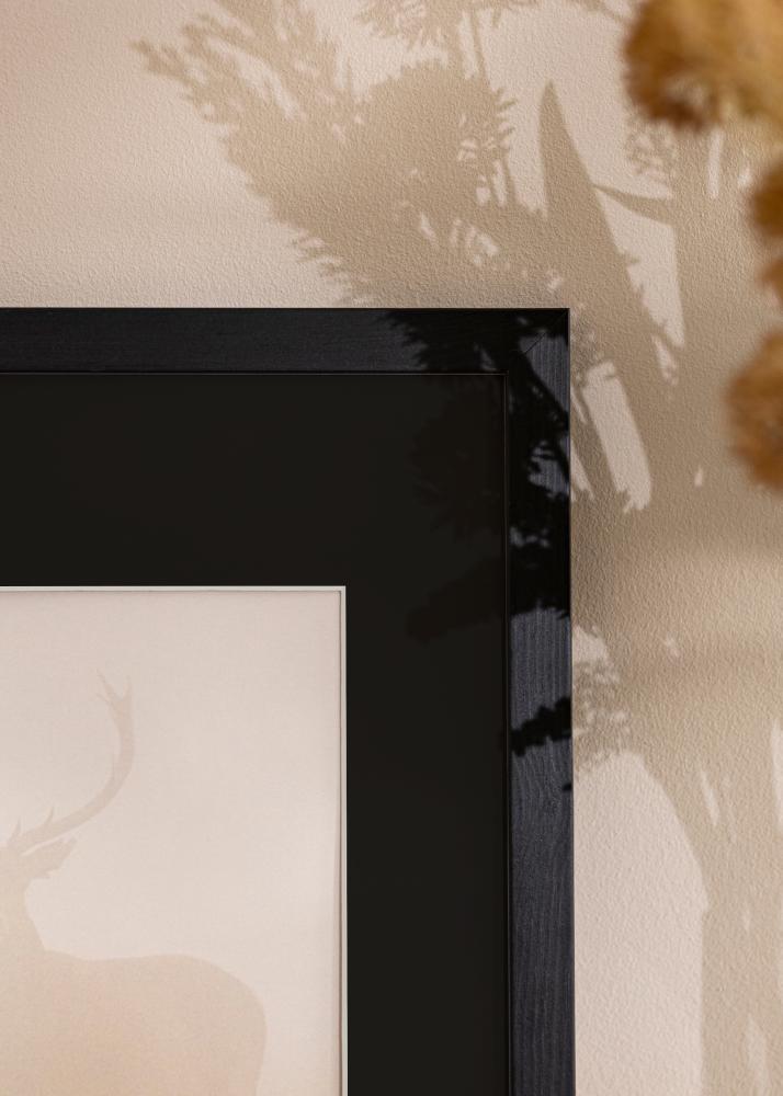 Ramă Stilată Negru 18x24 cm - Paspartu Negru 13x18 cm