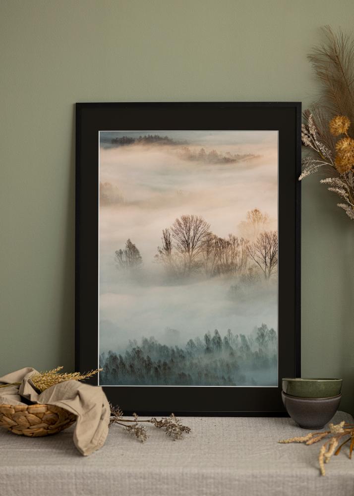 Ramă Edsbyn Negru 20x30 cm - Paspartu Negru 15x21 cm (A5)